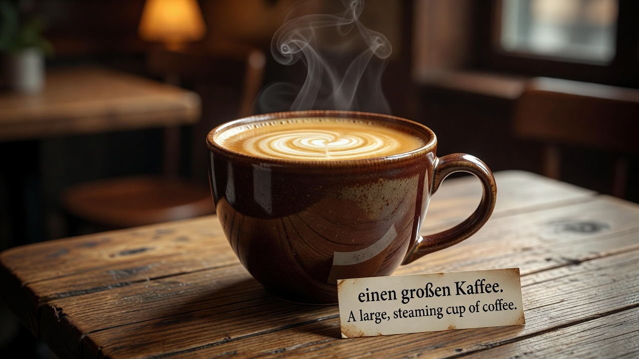 spendiere mir einen großen Kaffe
